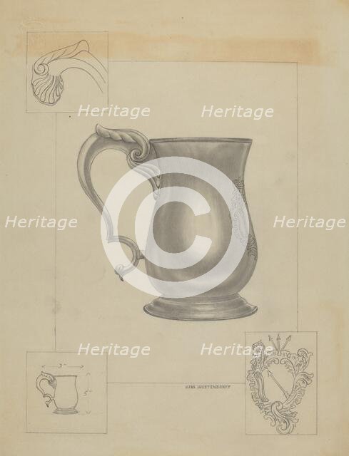 Silver Mug, c. 1936. Creator: Hans Westendorff.