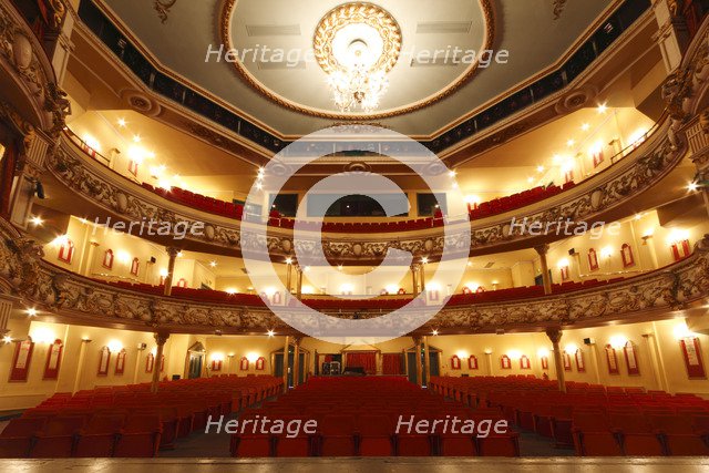 Auditorium of the Grand Theatre, Swansea, South Wales, 2010.