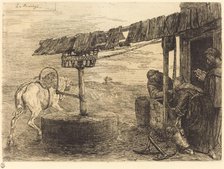 Horse-driven Mill (Le manege). Creator: Alphonse Legros.