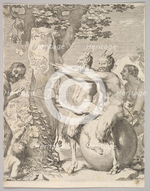 Satyrs, before 1645. Creator: Claude Mellan.