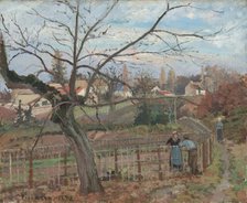 The Fence, 1872. Creator: Camille Pissarro.