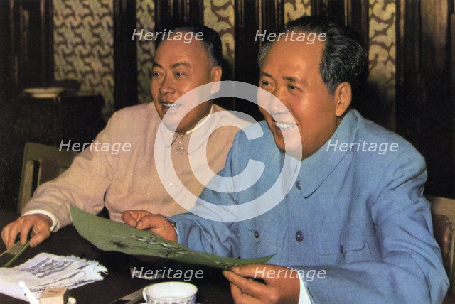 Mao Zedong and Chen Yi, Chinese Communist leaders, c1960s(?). Artist: Unknown