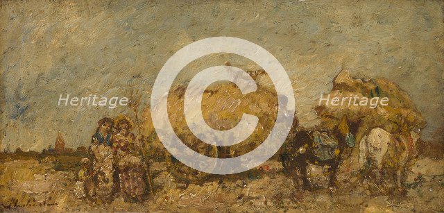 The Hayfield, c. 1870. Artist: Monticelli, Adolphe-Thomas-Joseph (1824-1886)