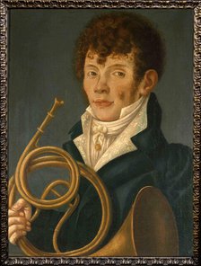 Portrait of the horn player and composer Luigi Belloli (1770-1817), c1800. Creator: Anonymous.