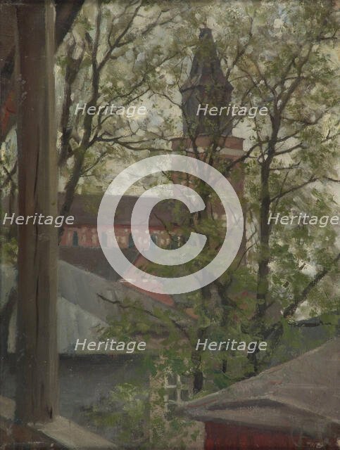 Turku Cathedral, 1884. Creator: Akseli Gallen-Kallela.