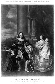 King Charles I (1600-1649) and his family.Artist: J Skelton