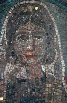 Early Christian mosaic of Maria Simplicia Rustica. Artist: Unknown