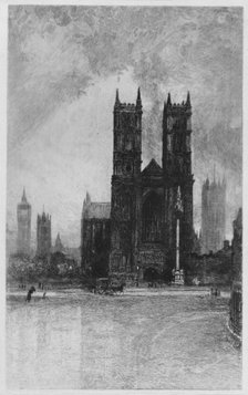 'The Towers of Westminster', c1897. Artist: Francis S Walker.