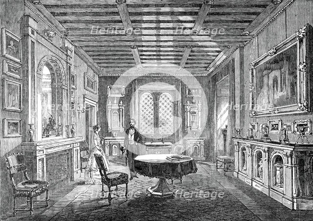 The Crimson Drawing-Room, Lansdown Tower, 1845. Creator: Unknown.