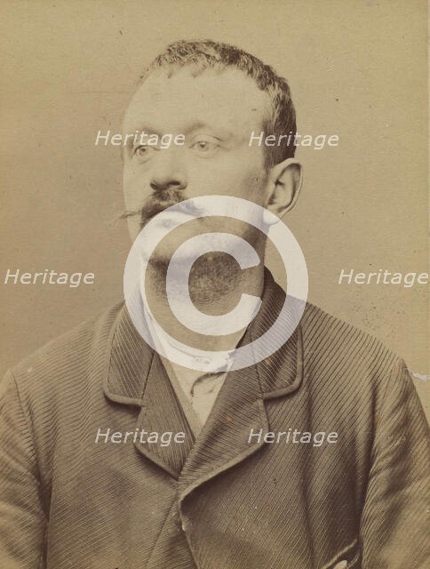 Ferter. Ernest, Charles. 31 ans, né le 23/10/62 à Melun (Seine & Marne). Fumiste. Anarchis..., 1894. Creator: Alphonse Bertillon.