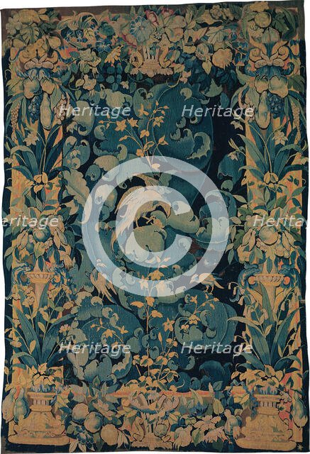 Large Leaf Verdure with Birds, Flanders, about 1550/75. Creator: Unknown.