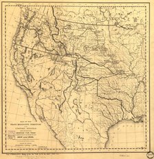 Map of the Trans-Mississippi of the United States during the period of the American fur..., 1902. Creator: Hiram Martin Chittenden.