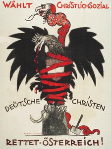 Election poster for the Christian Social Party in Vienna, 1920. Creator: Steiner, Bernd (1884-1933).