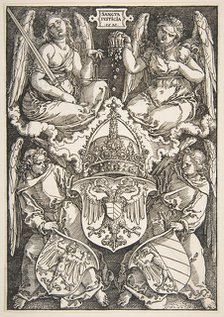 The Arms of the Empire and of Nuremberg, 1521. Creator: Albrecht Durer.