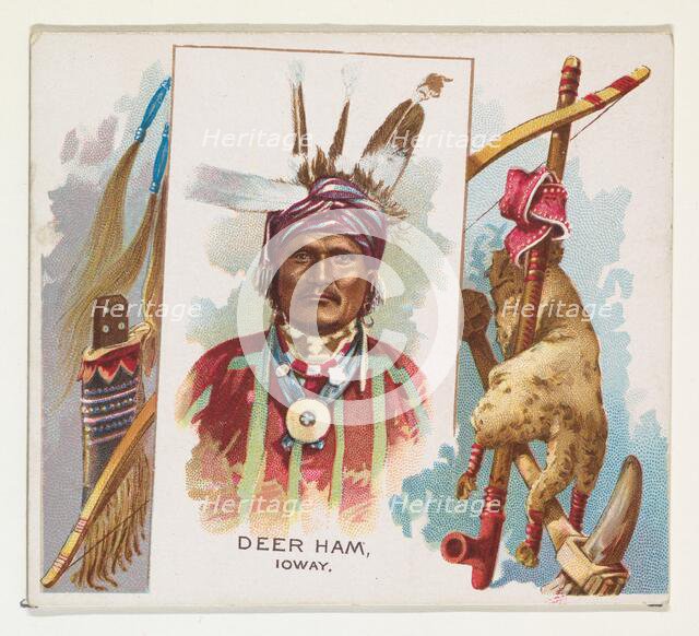 Deer Ham, Ioway, from the American Indian Chiefs series (N36) for Allen & Ginter Cigarette..., 1888. Creator: Allen & Ginter.