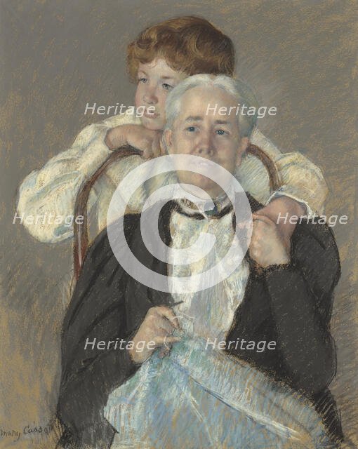 Portrait Of Mrs. Cyrus J. Lawrence With Her Grandson R. Lawrence Oakley, c1898. Creator: Mary Cassatt.