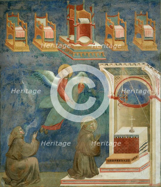 Vision of the Thrones (from Legend of Saint Francis), 1295-1300. Creator: Giotto di Bondone (1266-1377).