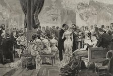 Black tie ball held at the Ministry of Agriculture and Commerce...Paris Exposition, May 2, 1878. Creator: Bernardo Rico.