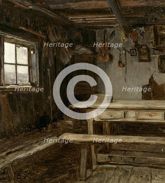 Tuvan interior from aland, 1871. Creator: Karl Emanuel Jansson.