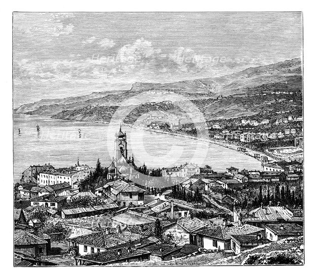 View in the Crimea: Yalta, c1888. Artist: Unknown