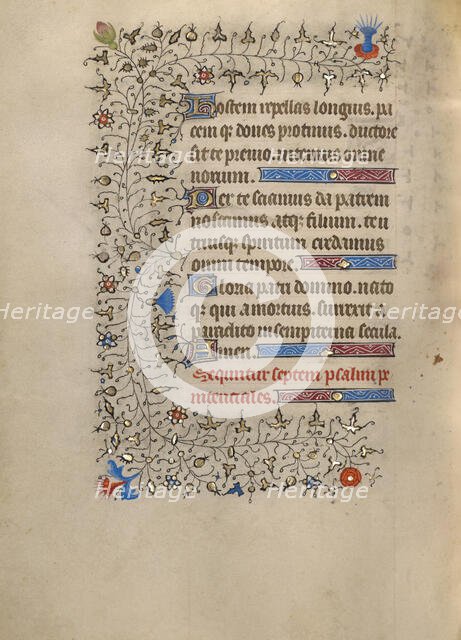 Decorated Text Page; Book of Hours, about 1420. Creator: Unknown.