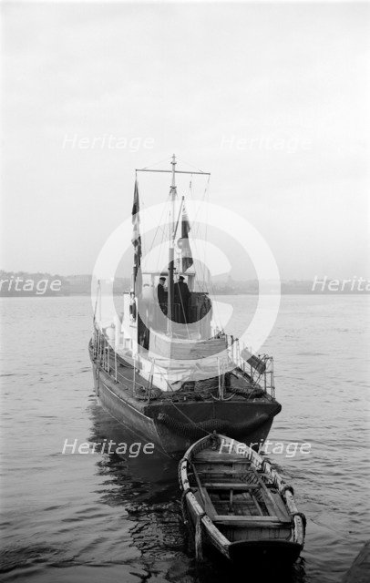 A Port of London Marine Survey launch, Tilbury, Essex, c1945-c1965. Artist: SW Rawlings