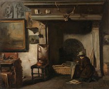 The Studio of the Haarlem Painter Pieter Frederik van Os, c.1856-c.1857. Creator: Anton Mauve.