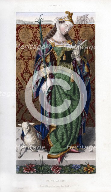 Saint Agnes, c1520, (1843).Artist: Henry Shaw