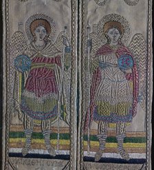 Detail from embroidered vestments of angels, 17th century. Artist: Unknown