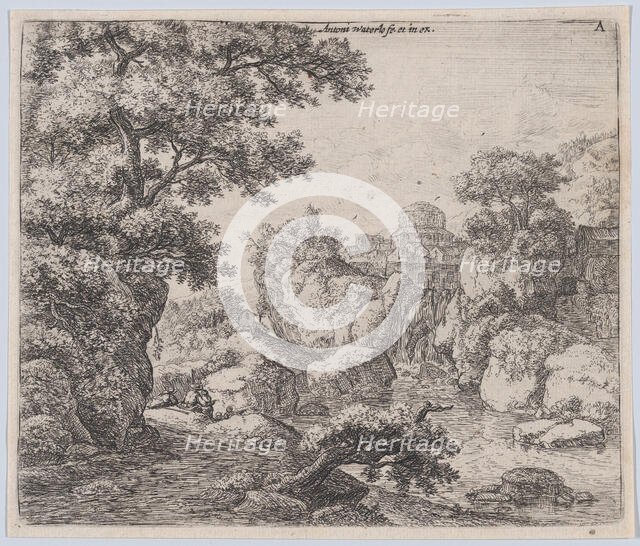 The Dome and the Waterfall, 17th century. Creator: Anthonie Waterloo.