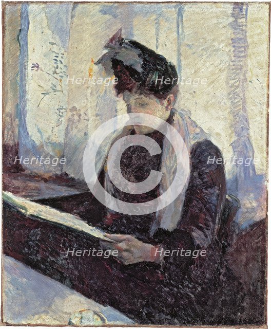 Woman in café, c. 1886.