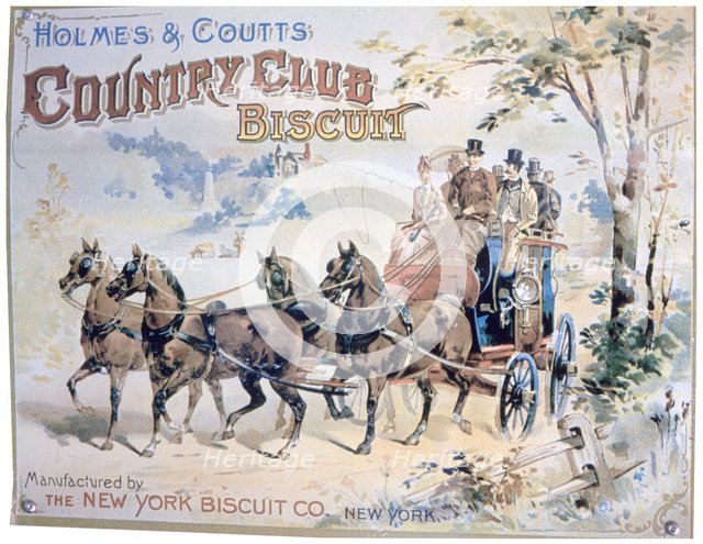 Advert for Holmes and Coutts Country Club Biscuits. Artist: Unknown