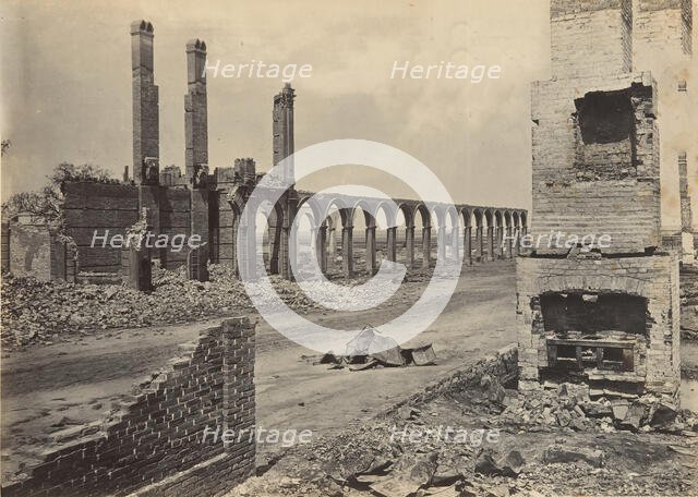 Ruins of the R.R. Depot, Charleston, South Carolina, 1860s. Creator: George N. Barnard.