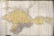 Geological map of the Crimea, 1853. Creator: Unknown.