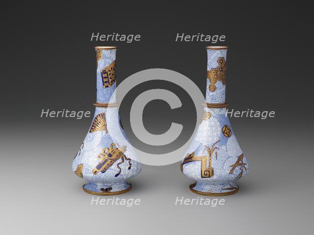 Pair of Bottles, Worcester, 1878. Creator: Royal Worcester.