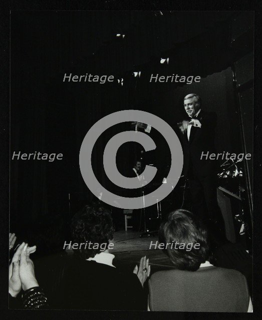 Singer Howard Keel on stage at the Forum Theatre, Hatfield, Hertfordshire, 14 May 1983. Artist: Denis Williams