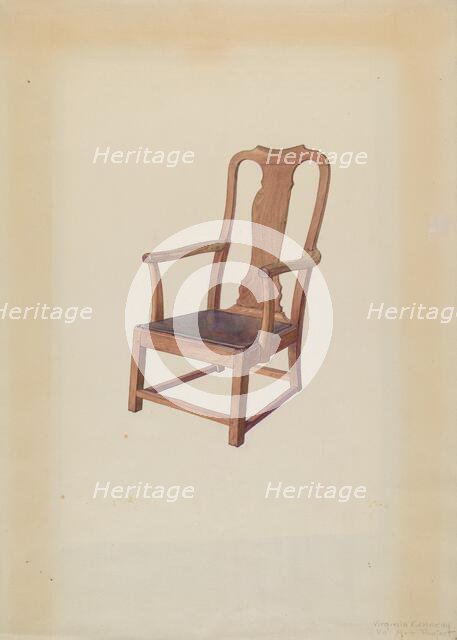 Armchair, 1939. Creator: Virginia Kennady.