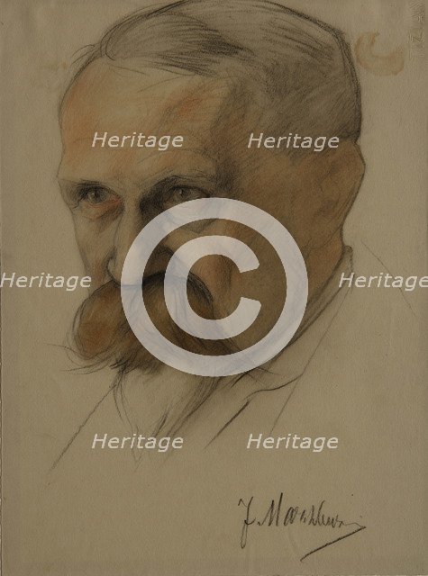 Portrait of Julian Marchlewski (1866-1925), Early 1920s. Artist: Andreev, Nikolai Andreevich (1873-1932)