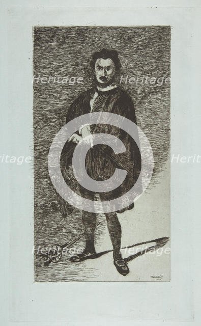 The Tragic Actor: Rouvière in the Role of Hamlet, 1865-66. Creator: Edouard Manet.