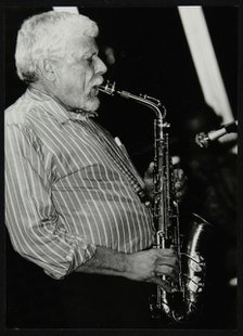 American saxophonist Lanny Morgan playing at The Fairway, Welwyn Garden City, Hertfordshire, 1992. Artist: Denis Williams