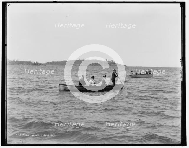 Boating off Presque Isle, between 1880 and 1899. Creator: Unknown.
