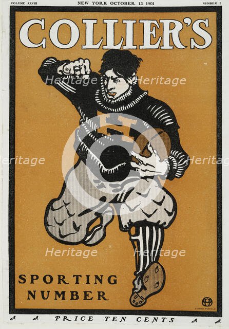 Collier's, Sporting Number, Volume XXVIII, New York Oct 12, 1901, Number 2, Price Ten Cents, c1901. Creator: Edward Penfield.