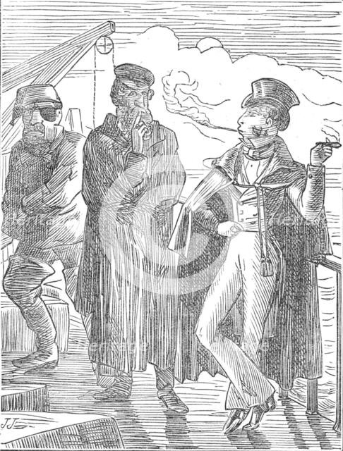 "The taller had a Spanish cloak, while his companion wore a...pair of high fisherman's boots", 1872. Creator: J. J..