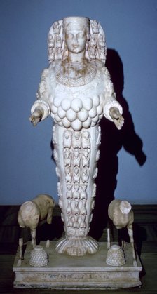 Statue of Diana of Ephesus, found in the Town Hall of Ephesus, 2nd century. Artist: Unknown