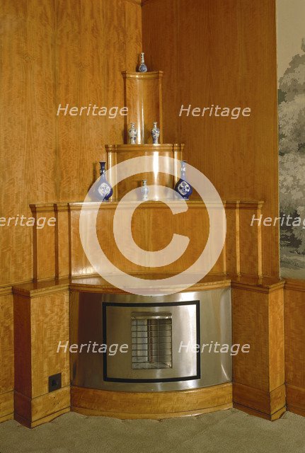 Fireplace at Eltham Palace, London, 1999. Artist: J Bailey