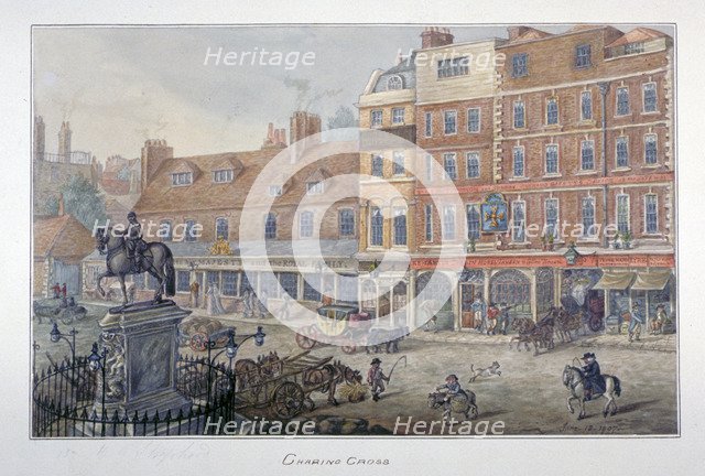 Charing Cross, Westminster, London, 1807. Artist: George Shepherd