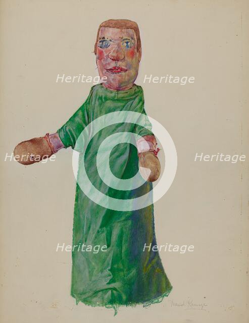 Hand Puppet Boxer, c. 1936. Creator: David Ramage.