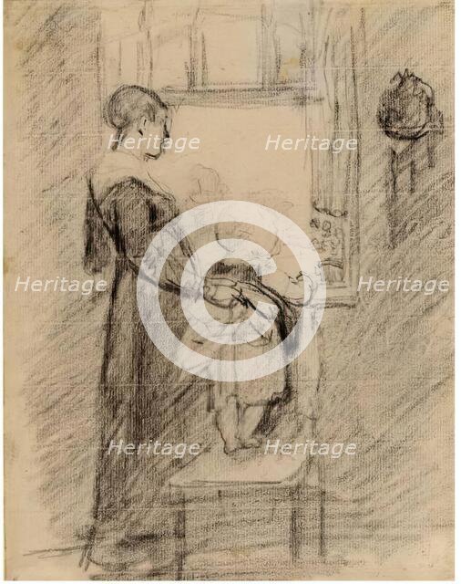 Woman and Child at Window, 1825-1841. Creator: David Wilkie.