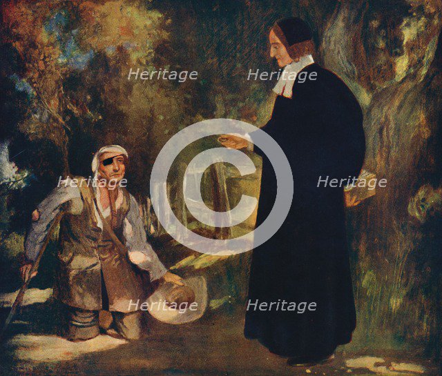 'Bishop Ken and a Beggar', 1912. Artist: Unknown.
