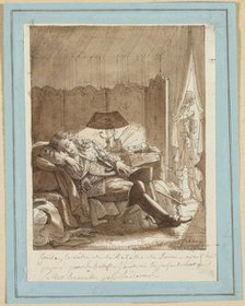 Le Sommeil du Grand Condé, c. 1817. Creator: Jacque-Noël-Marie Frémy (French, 1782-1867).